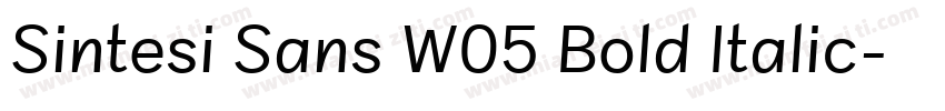 Sintesi Sans W05 Bold Italic字体转换